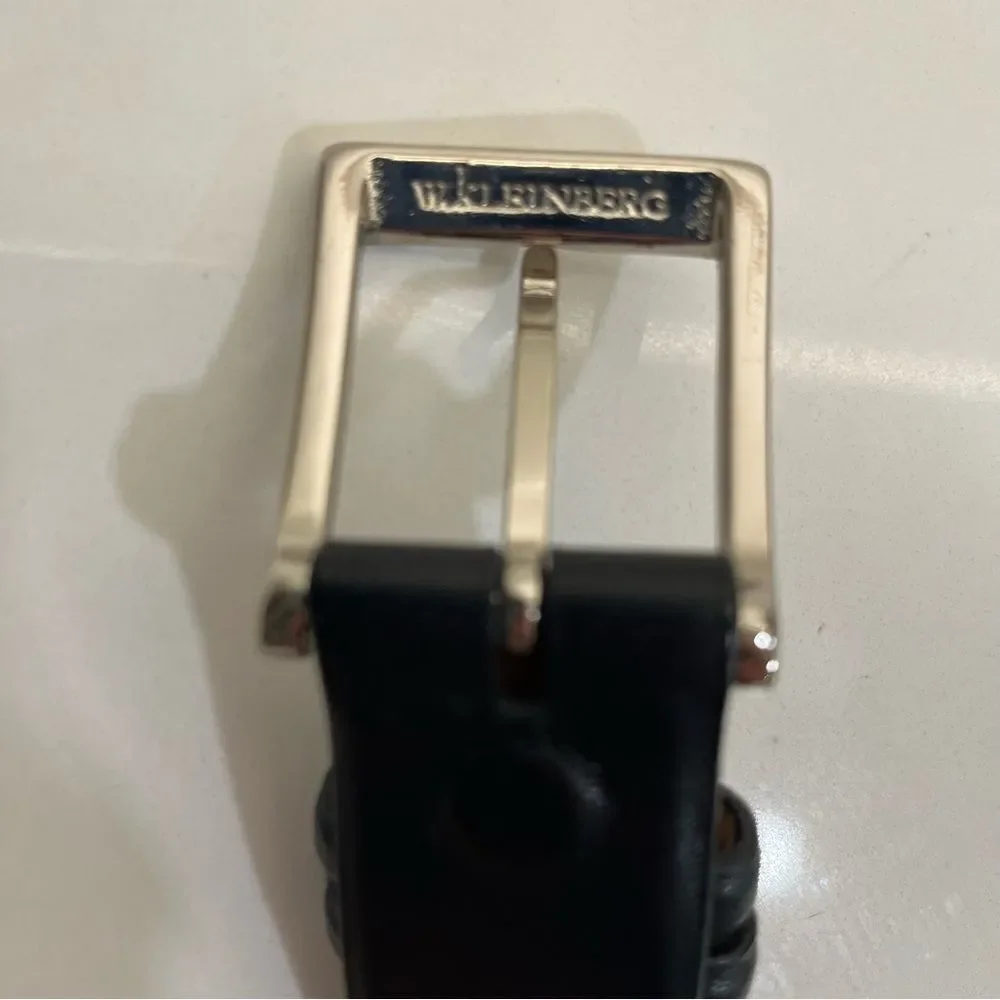 Kenneth Cole Black and Pewter Men's Belt
